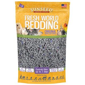 sunseed 18220 fresh world bedding for small animals, original gray - 450 cubic inch