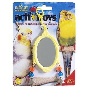 jw pet company activitoy fancy mirror small bird toy, colors vary