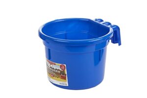 fence feed bucket - little giant - 8 quart hook over feed pail (blue) (item no. cphblue)
