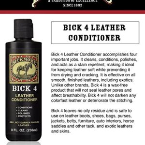 Bickmore Boot Care Kit - Bick 1 Bick 4 & Gard-More - Leather Lotion Cleaner Conditioner & Protector - for Cleaning Softening and Protecting Boots Shoes Handbags Purses Jackets and More