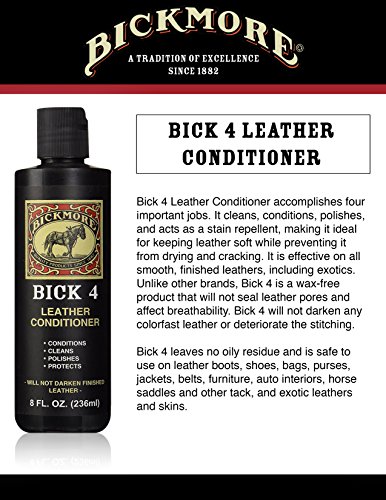 Bickmore Boot Care Kit - Bick 1 Bick 4 & Gard-More - Leather Lotion Cleaner Conditioner & Protector - for Cleaning Softening and Protecting Boots Shoes Handbags Purses Jackets and More