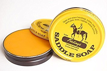 Fiebing's Saddle Soap 3.5oz - Yellow - Clean, Polish and Maintain Saddles, Shoes, Luggage, Handbags - Thoroughly Cleans & Restores Natural Preservative Leather Oils to Maintain Suppleness & Strength