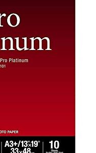 Canon 2768B018 Photo Paper Pro Platinum, 13 x 19 Inches, 10 Sheets