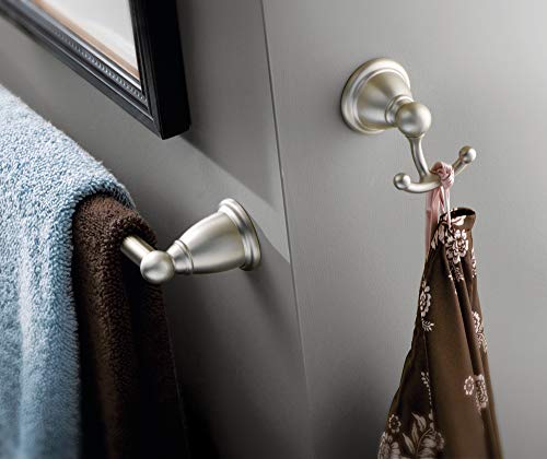 Moen YB2203BN Brantford Double Robe Hook, Brushed Nickel