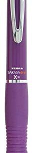 Zebra X10 Retractable Gel Pen, Medium Point, 0.7mm, Violet Barrel, Acid Free Violet Ink, 2 Pack (Packaging may vary)