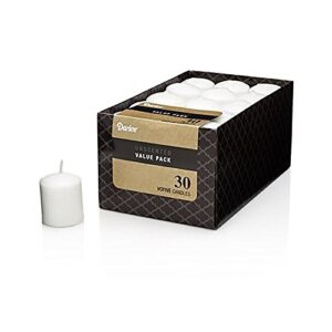 dynamic collections unscented 12 hour votive candles, 1.4" x 1.8" (30/pkg) - white