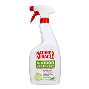 nature's miracle 3-in-1 odor destroyer, pet odor eliminator, for airborne, fabric and surface odors, mountain fresh scent, 24 fl ounce