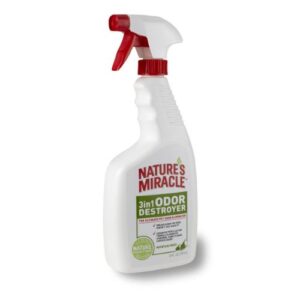 Nature's Miracle 3-in-1 Odor Destroyer, Pet Odor Eliminator, for Airborne, Fabric and Surface Odors, Mountain Fresh Scent, 24 fl Ounce