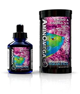 brightwell aquatics aminomega - amino & omega - 3/6 hufa supplement for all marine fish & reef aquariums