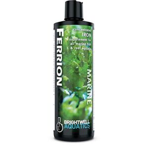 brightwell aquatics ferrion - concentrated iron supplement for marine fish and reef aquariums 250-ml