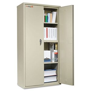 fireking fireproof storage cabinet cf7236-dpa, 1-hour fire rating 36 x 19-1/4 x 72 parchment