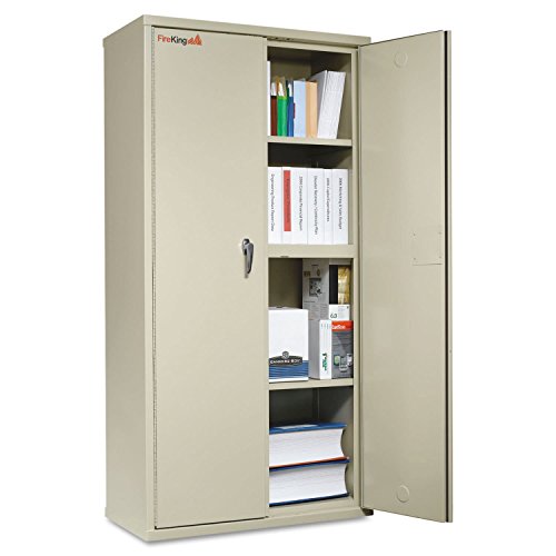 Fireking Fireproof Storage Cabinet Cf7236-Dpa, 1-Hour Fire Rating 36 X 19-1/4 X 72 Parchment