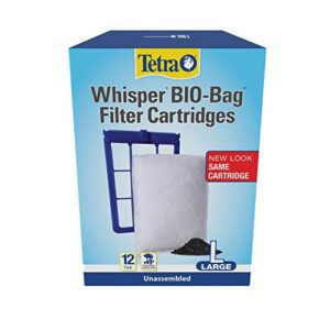 tetra whisper bio-bag filter cartridges for aquariums - unassembled blue large