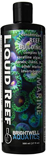 Brightwell Aquatics Liquid Reef - Concentrated Reef Builder for Coralline Algae, Corals, Clams & Other Marine Invertebrates, 500-ml