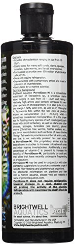 Brightwell Aquatics 10-15 Micron PhytoGreen-M Green Phytoplankton Aquarium Supplement, 500 mL, 16.91 Fl Oz (Pack of 1)