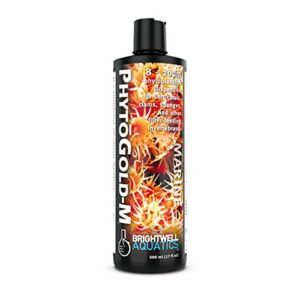 brightwell aquatics phytogold m - phytoplankton suspension for soft corals, clams, sponges & their allies, 500 ml