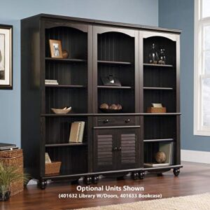 Sauder Harbor View Library, Antiqued White finish