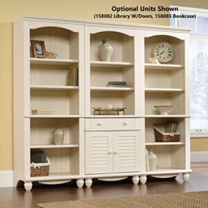 Sauder Harbor View Library, Antiqued White finish