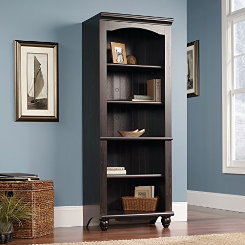 Sauder Harbor View Library, Antiqued White finish