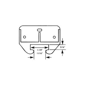 Rockler Hardwood Center Wood Track & Slide Drawer Glides - Drawer Track Features “T” Shaped Design – 23-1/4'' Hardwood Center Drawer Hardware Track - Easy to Install Center Mount Drawer Slides