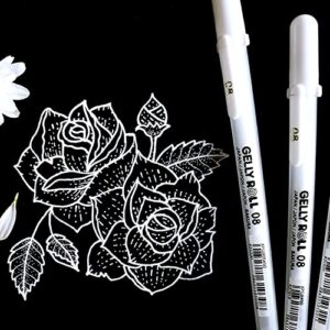 SAKURA Gelly Roll Gel Pens - Medium Point Ink Pen for Journaling, Art, or Drawing - Classic Black Ink - Medium Tip - 3 Pack