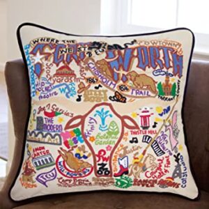 Catstudio Fort Worth Embroidered Decorative Throw Pillow