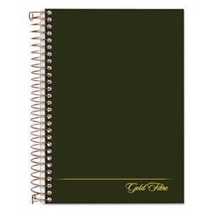ampad gold fibre classic series personal notebook, page and date headings with pocket cover, medium ruling, 100 sheets (20-801r),white,7" x 5"