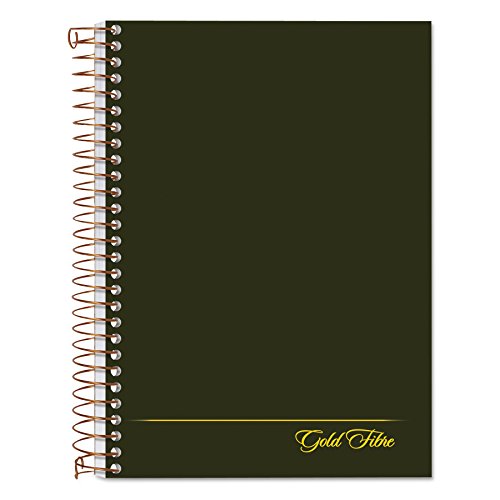 Ampad Gold Fibre Classic Series Personal Notebook, Page and Date Headings with Pocket Cover, Medium Ruling, 100 Sheets (20-801R),White,7" x 5"