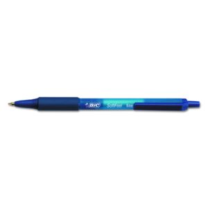 BIC Soft Feel Ball Pen, Blue, Fine Point, 12-Count