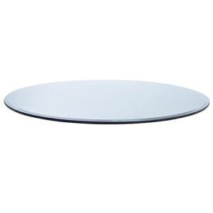 28" Round Clear Tempered Glass Table Top 1/2" Thick 1" Beveled Edge