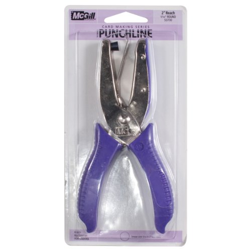 McGill 2" Reach Punchline Hole Punch, 5/16 Inch Round, Chrome/Purple