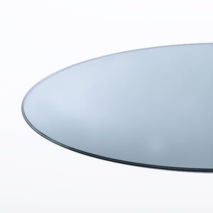 30" round tempered glass table top 1/2" thick ogee edge