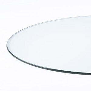 glass top:36" round 3/8" thick pencil edge tempered glass