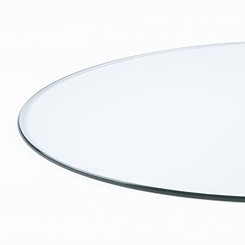 Glass Top:36" Round 3/8" Thick Pencil Edge Tempered Glass