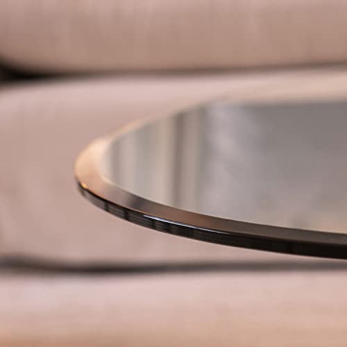 24" Round Tempered Glass Table Top 1/2" Thick Flat Polished Edge