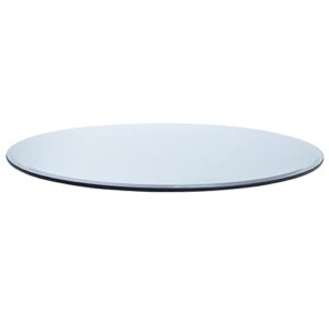 26" Round Clear Glass Table Top 1/2" Thick 1" Beveled Edge