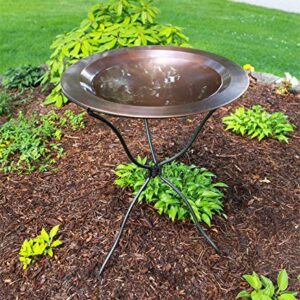 Achla Designs 24-in Round Classic Copper Birdbath Bowl, Brass