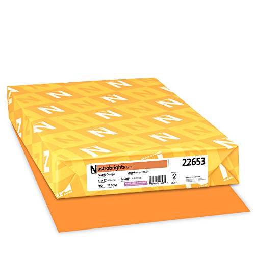 Astrobrights Color Paper, 24 lb Bond Weight, 11 x 17, Cosmic Orange, 500/Ream