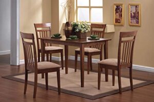 coaster home furnishings co-150430 5 pc dining set, chestnut