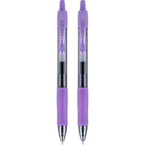 Pilot, G2 Premium Gel Roller Pens, Fine Point 0.7 mm, Purple, Pack of 2