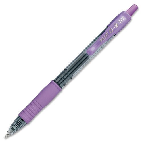 Pilot, G2 Premium Gel Roller Pens, Fine Point 0.7 mm, Purple, Pack of 2