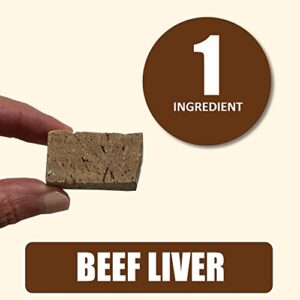 Whole Life Pet Just One Beef Liver Dog Treats - Human Grade, Freeze Dried, One Ingredient - Training Or Reward, Grain Free, Made in The USA