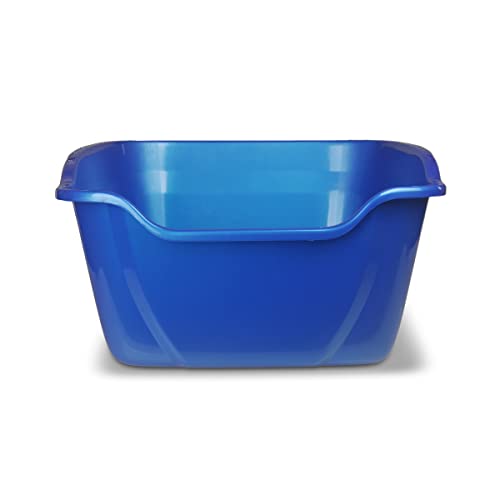 Van Ness Pets Large Open High Sided Cat Litter Box, Blue, CP2HS