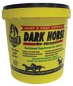 richdel 784299621008 dark horse nu-image hoof & coat support for horses, 10 lb