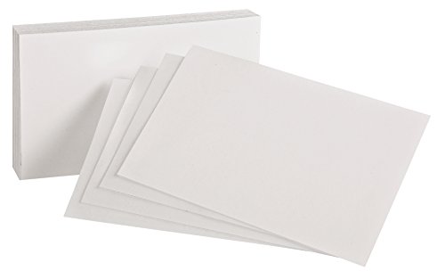 Oxford Blank Index Cards, 3" x 5", White, 100 Per Pack (40150-SP)