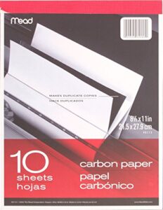 mead 40112 - carbon paper tablet - 8.5" x 11" (10 sheets), black