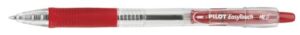pilot easytouch refillable & retractable ballpoint pens, medium point, red ink, 12-pack (32222)
