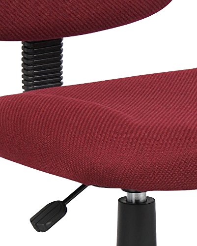 Boss Office Products Perfect Posture Delux Fabric Task Chair without Arms in Burgundy