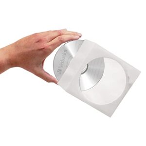 Verbatim CD/DVD Paper Sleeves-with Clear Window 100pk