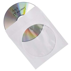 Verbatim CD/DVD Paper Sleeves-with Clear Window 100pk